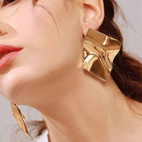 Gold earrings - Picture 2 of 3